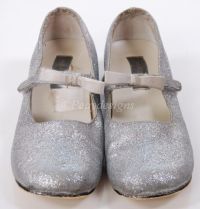 Nordstroms SILVER GLITTER Mary Jane Shoes Girls 12.5